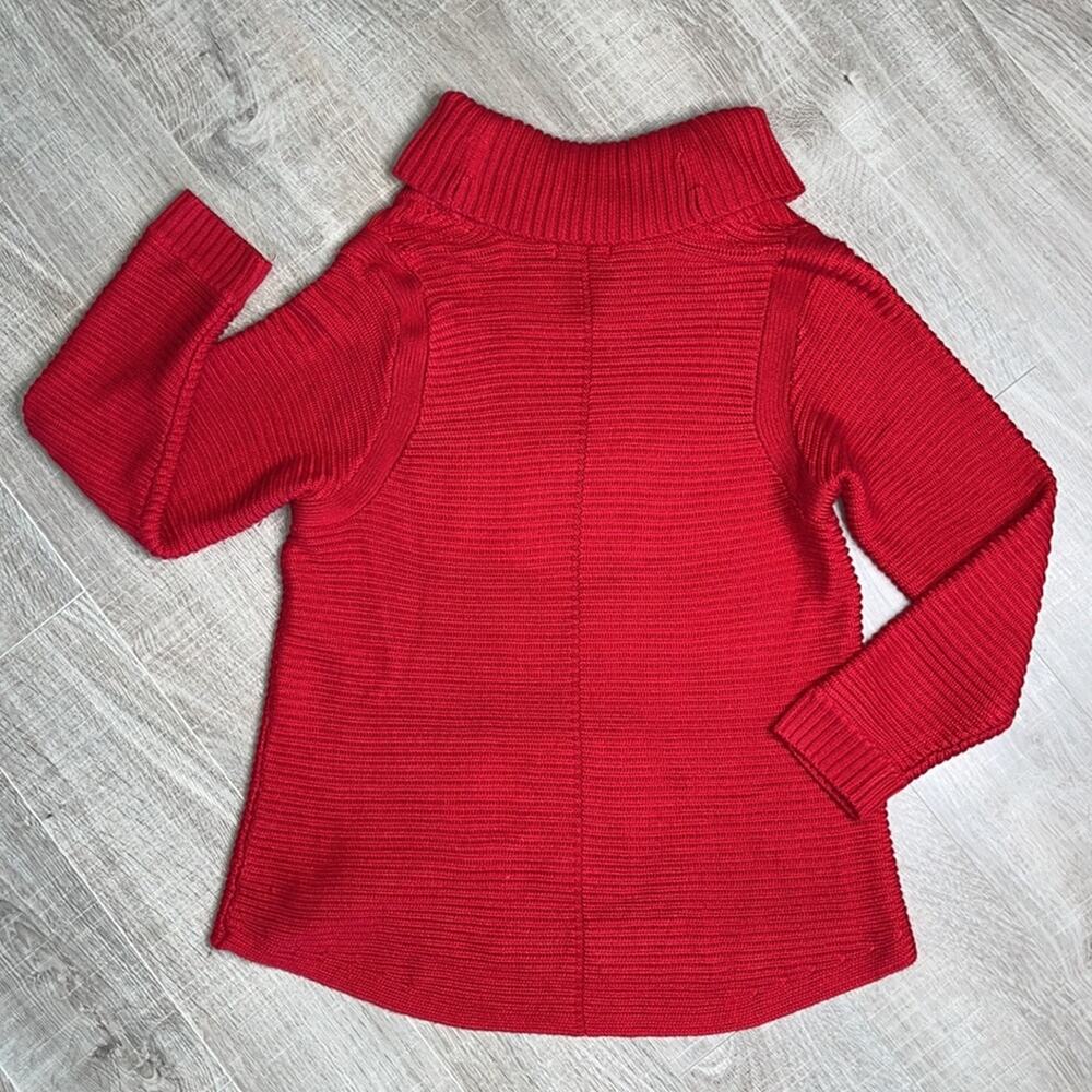 CALVIN KLEIN Red Cableknit Turtleneck Sweater Women’s Size 1X - Picture 6 of 6